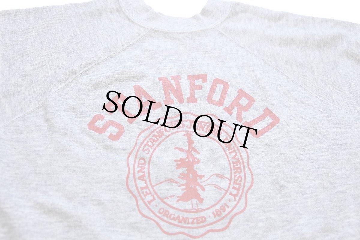 画像3: 80s USA製 STANFORD スウェット 杢グレー XL (3)