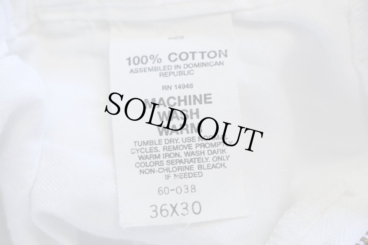 画像6: 90s UNKNOWN ワンタック コットンパンツ 白 w36 L30 (6)