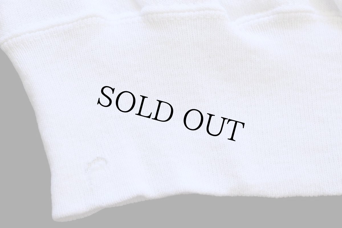 画像6: 90s USA製 GEORGETOWN HOYAS ブルドッグ マスコット 蛍光プリント スウェット ボロ 白 L (6)