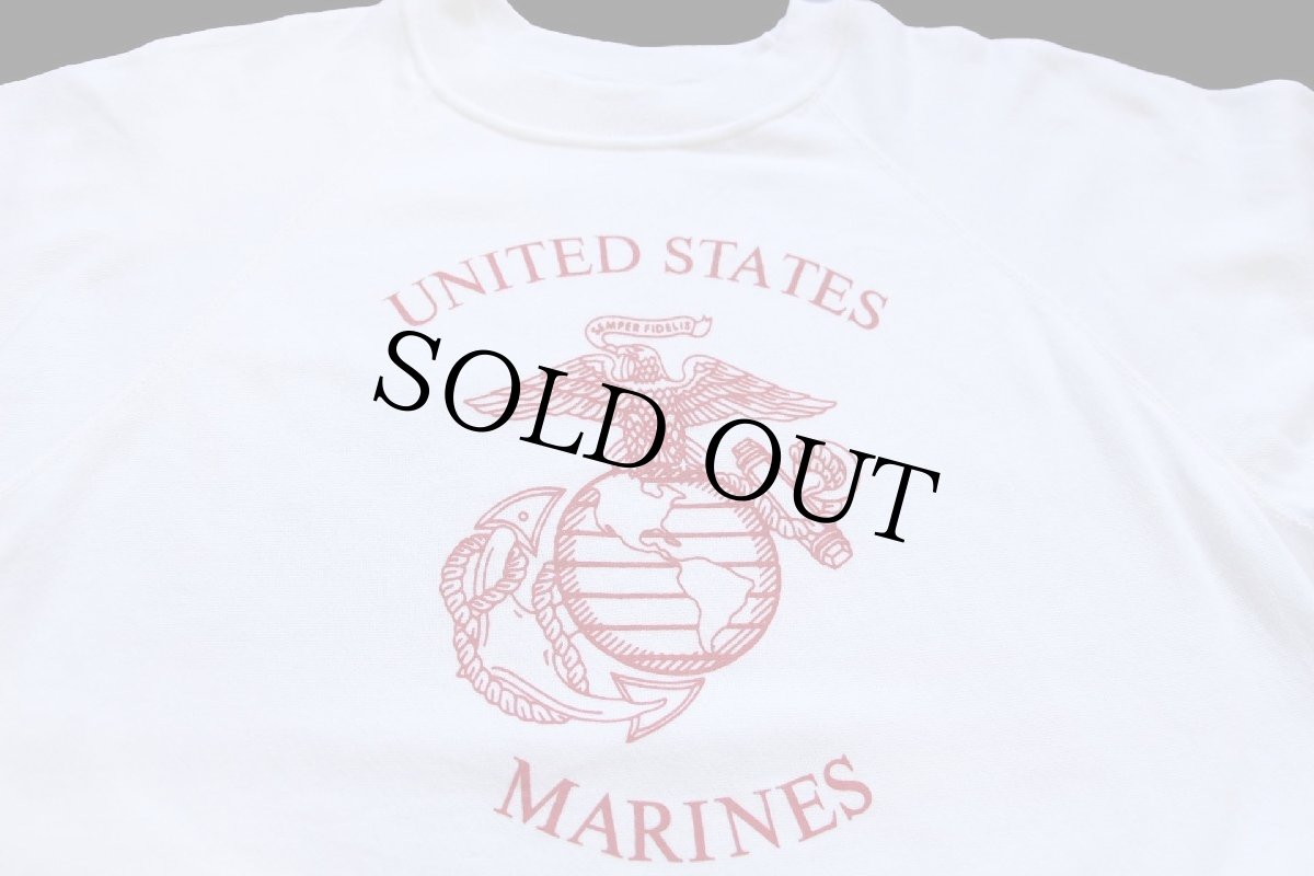 画像3: 80s Hanes UNITED STATES MARINES USMC ロゴ スウェット 白 L (3)