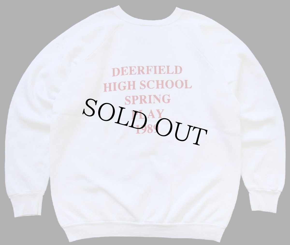 画像2: 80s New York News DEERFIELD HIGH SCHOOL SPRING PLAY 1989 両面プリント スウェット 白 (2)