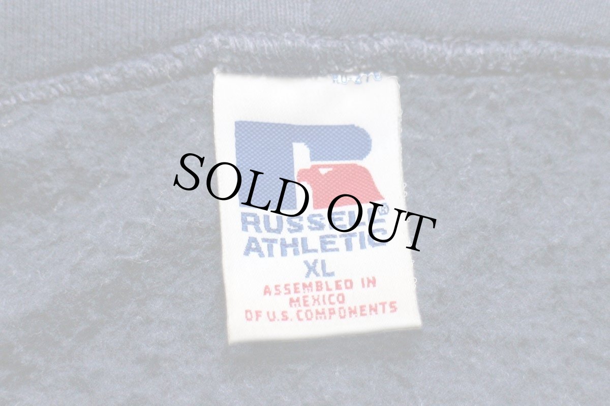 画像4: 90s メキシコ製 RUSSELLラッセル 無地 スウェット ジップパーカー 紺 XL★フーディー ブランク (4)