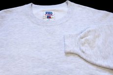 画像3: 90s USA製 RUSSELLラッセル 無地 前V スウェット 杢ライトグレー XL★ブランク (3)