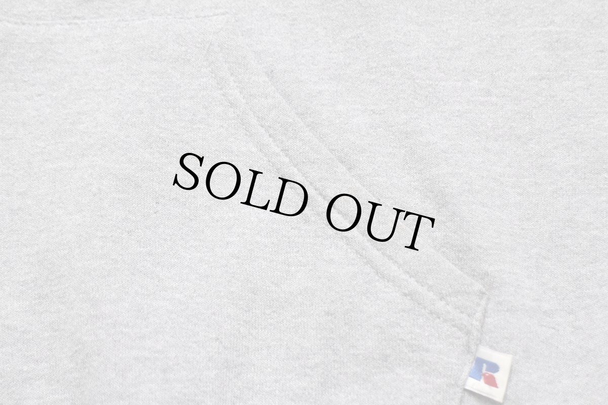 画像5: 90s メキシコ製 RUSSELLラッセル 無地 スウェットパーカー 杢グレー XXL★特大 フーディー ブランク (5)