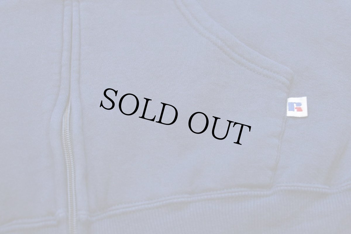 画像5: 90s USA製 RUSSELLラッセル 無地 スウェット ジップパーカー 紺 XXL★特大 フーディー ブランク (5)