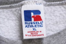 画像5: 90s メキシコ製 RUSSELLラッセル 無地 前V スウェット 杢グレー XL★ブランク (5)