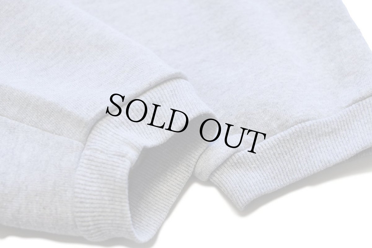 画像6: 90s USA製 RUSSELLラッセル 無地 ヘンリーネック スウェット 杢グレー XL (6)