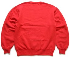 画像2: 90s USA製 RUSSELLラッセル 無地 前V スウェット 赤 M★ブランク (2)