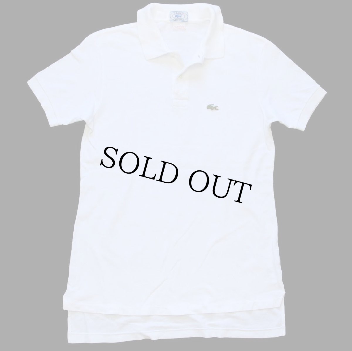 画像1: 80s IZOD LACOSTE ラコステ ワンポイント コットン 鹿の子 ポロシャツ 白 1/2 PATRON (1)