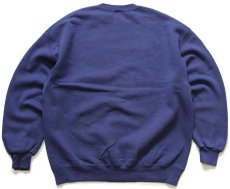 画像2: 90s USA製 RUSSELLラッセル 無地 前V スウェット ナス紺 XL★ブランク (2)