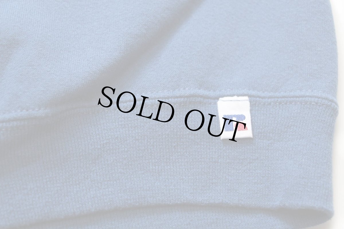 画像5: 90s メキシコ製 RUSSELLラッセル 無地 前V スウェット 薄青 L★ブランク (5)