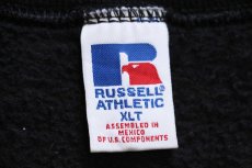 画像4: 90s メキシコ製 RUSSELLラッセル 無地 前V スウェット 黒 XLT★ブランク (4)