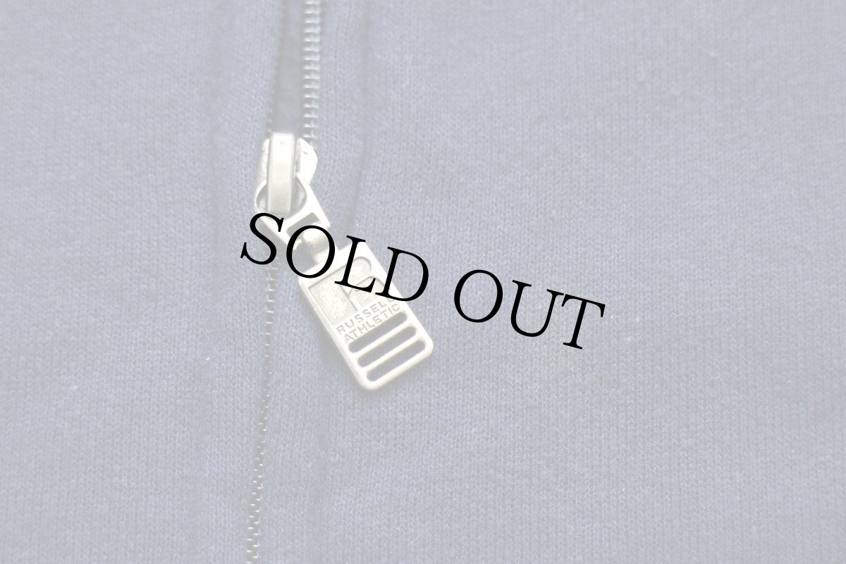 画像5: 90s メキシコ製 RUSSELLラッセル 無地 スウェット ジップパーカー 紺 XL★フーディー ブランク (5)