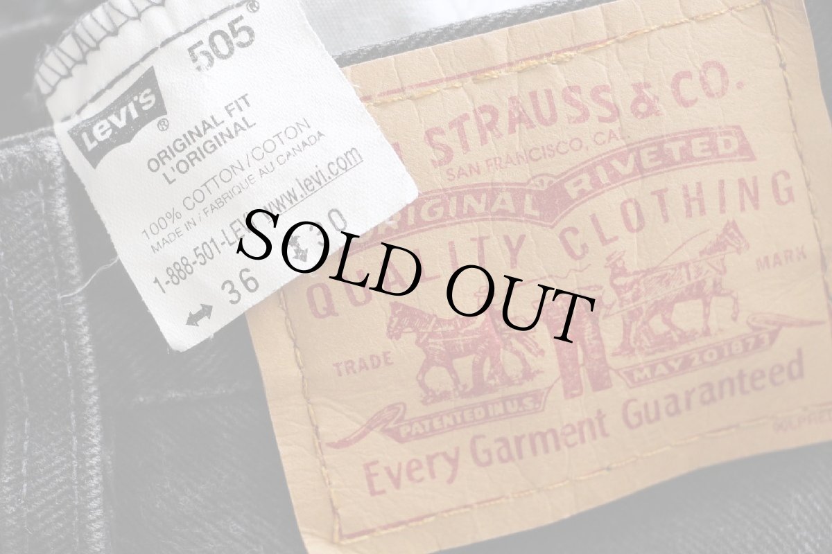 画像6: 90s カナダ製 Levi'sリーバイス 505 ブラック デニムパンツ w36 L30★66 (6)