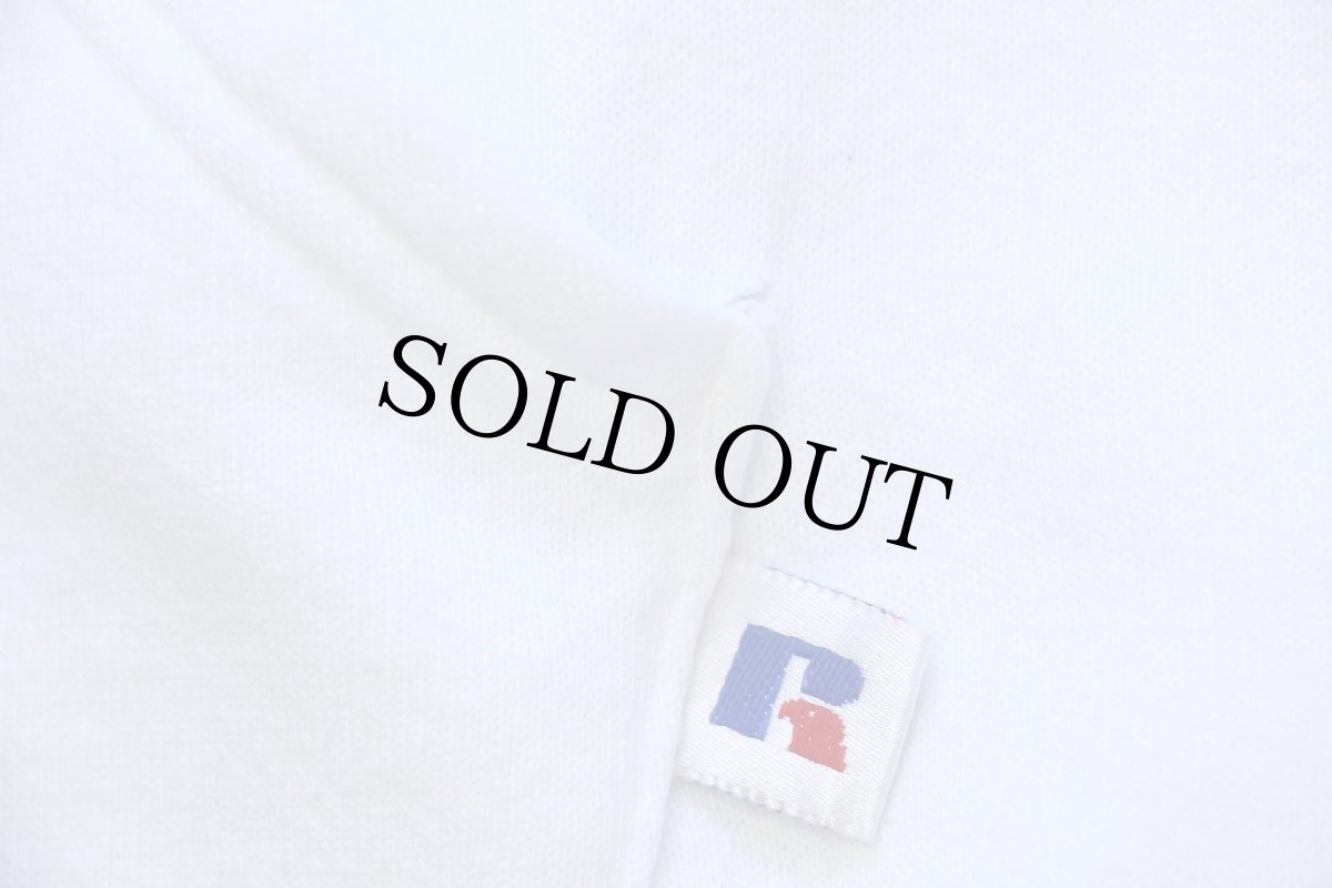 画像5: 90s USA製 RUSSELLラッセル 無地 スウェットパーカー 白 L★フーディー ブランク (5)