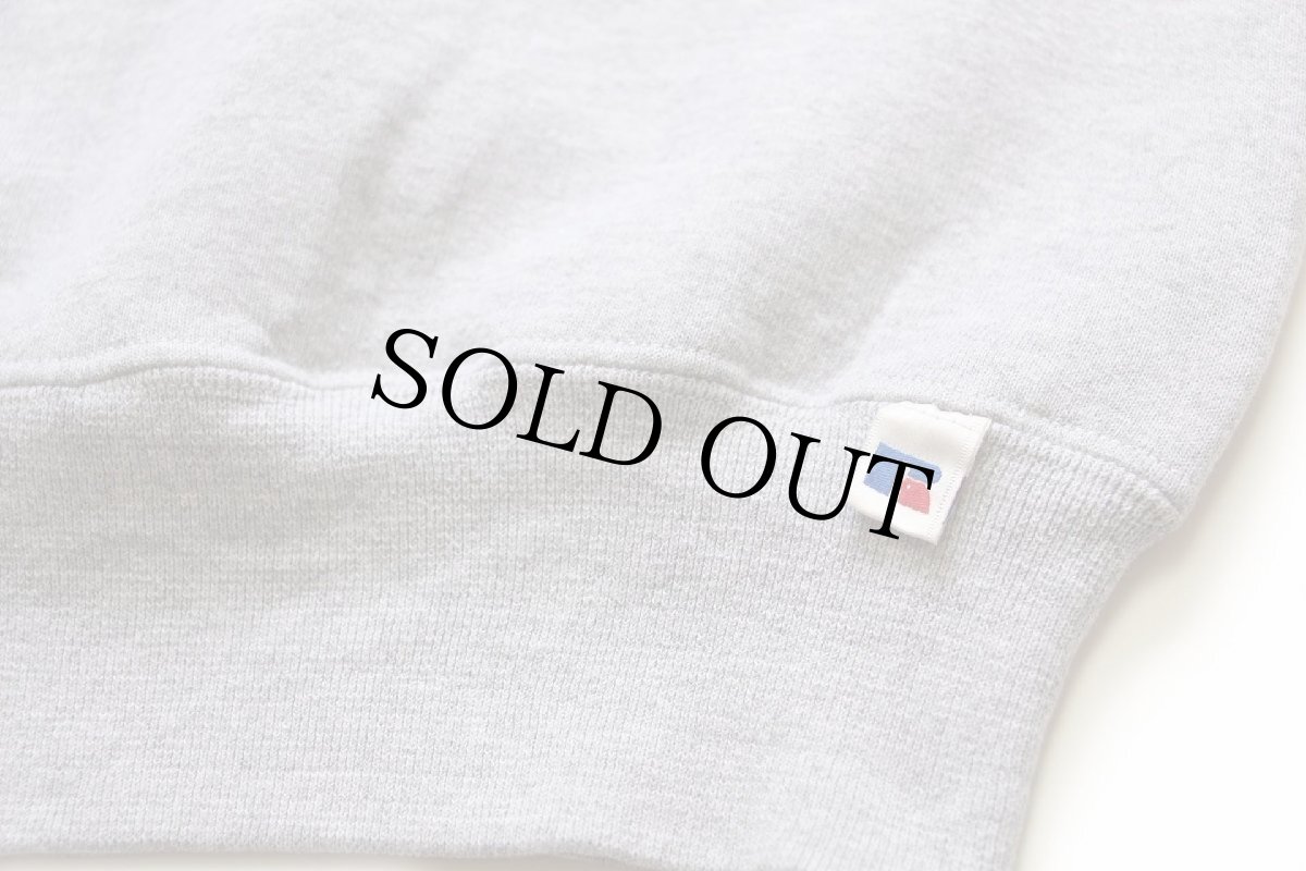 画像4: 90s メキシコ製 RUSSELLラッセル 無地 前V スウェット 杢グレー XL★ブランク (4)