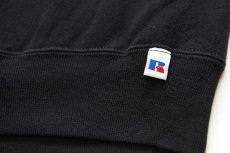 画像5: 90s メキシコ製 RUSSELLラッセル 無地 前V スウェット 黒 XLT★ブランク (5)