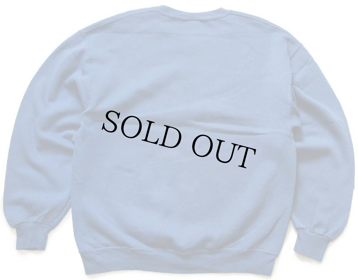 画像2: 90s メキシコ製 RUSSELLラッセル 無地 前V スウェット 薄青 L★ブランク (2)