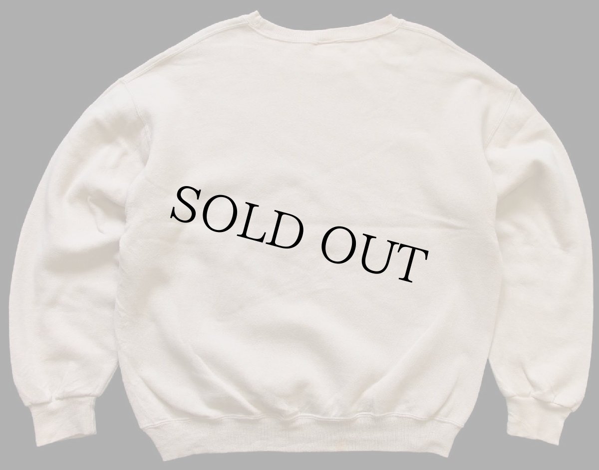 画像2: 90s メキシコ製 RUSSELLラッセル 無地 前V スウェット カーキ L★ブランク (2)