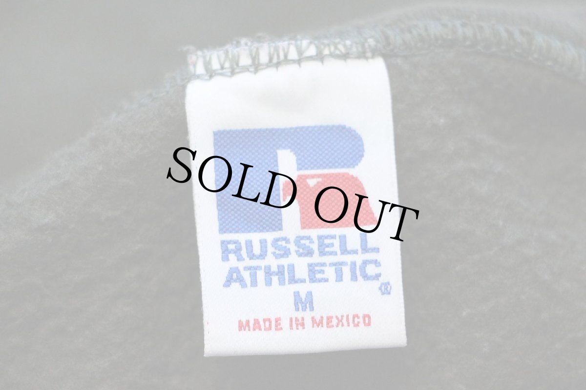 画像4: 90s メキシコ製 RUSSELLラッセル 無地 スウェットパーカー 深緑 M★フーディー ブランク (4)