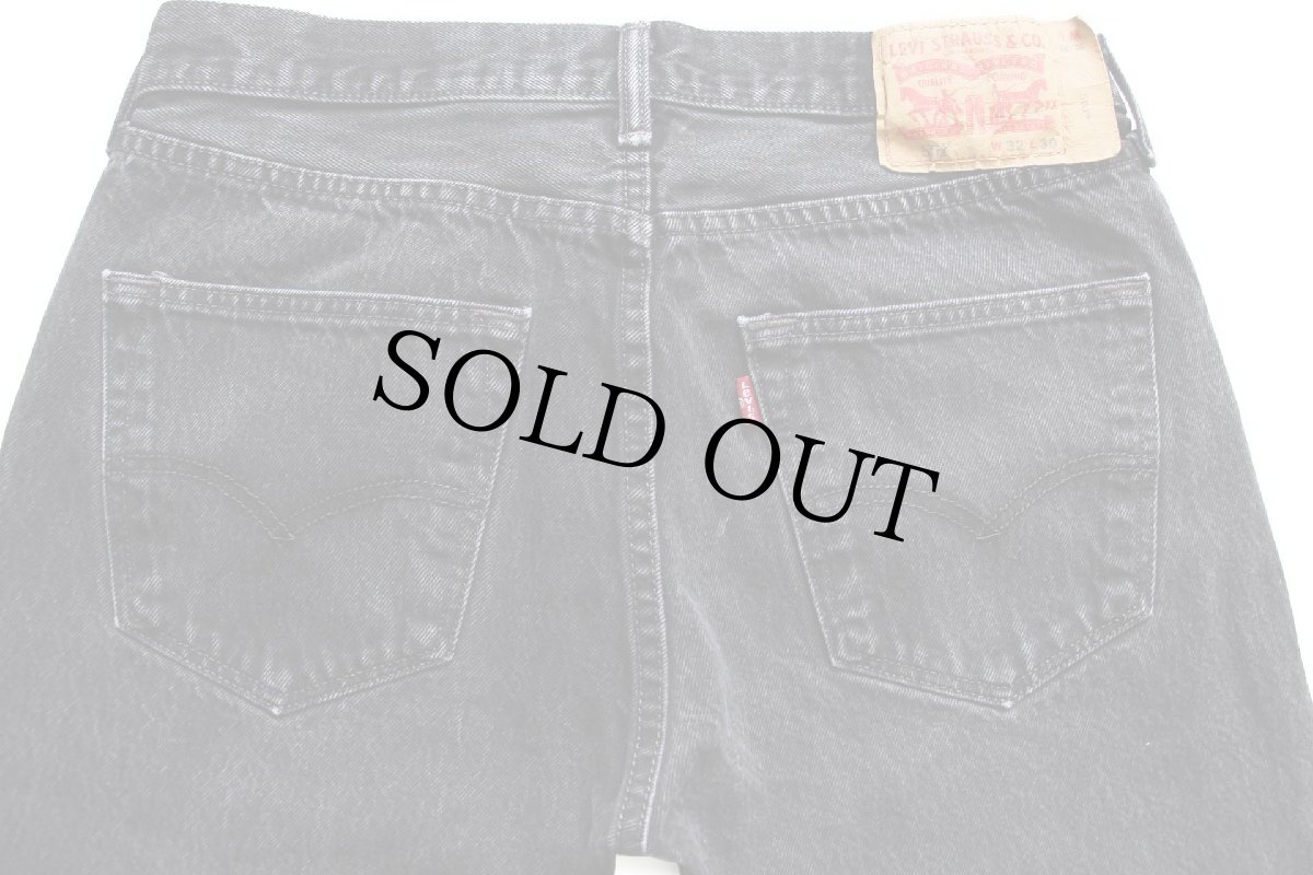 画像5: メキシコ製 Levi'sリーバイス 501 ブラック デニムパンツ w32 L30★07 (5)