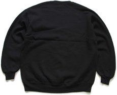 画像2: 90s メキシコ製 RUSSELLラッセル 無地 前V スウェット 黒 XLT★ブランク (2)