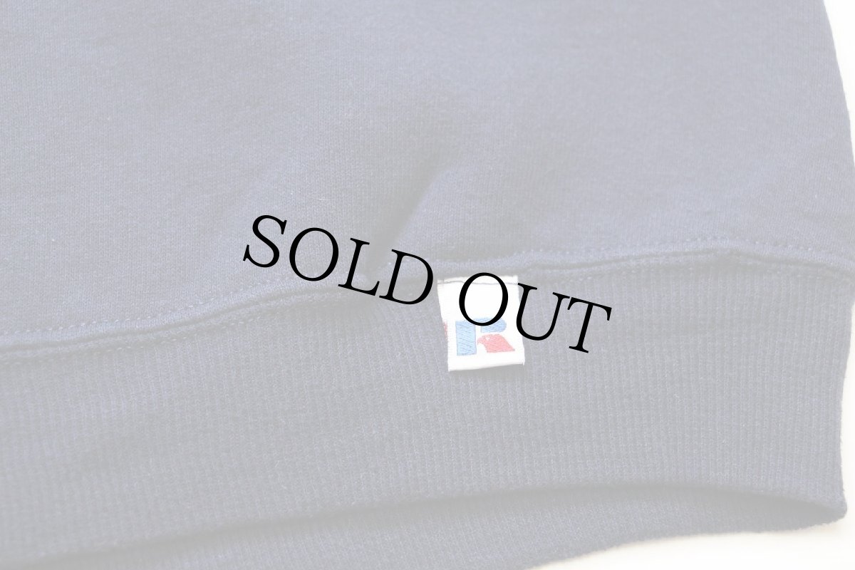 画像5: 90s メキシコ製 RUSSELLラッセル 無地 前V スウェット 紺 XXL★特大 ブランク (5)