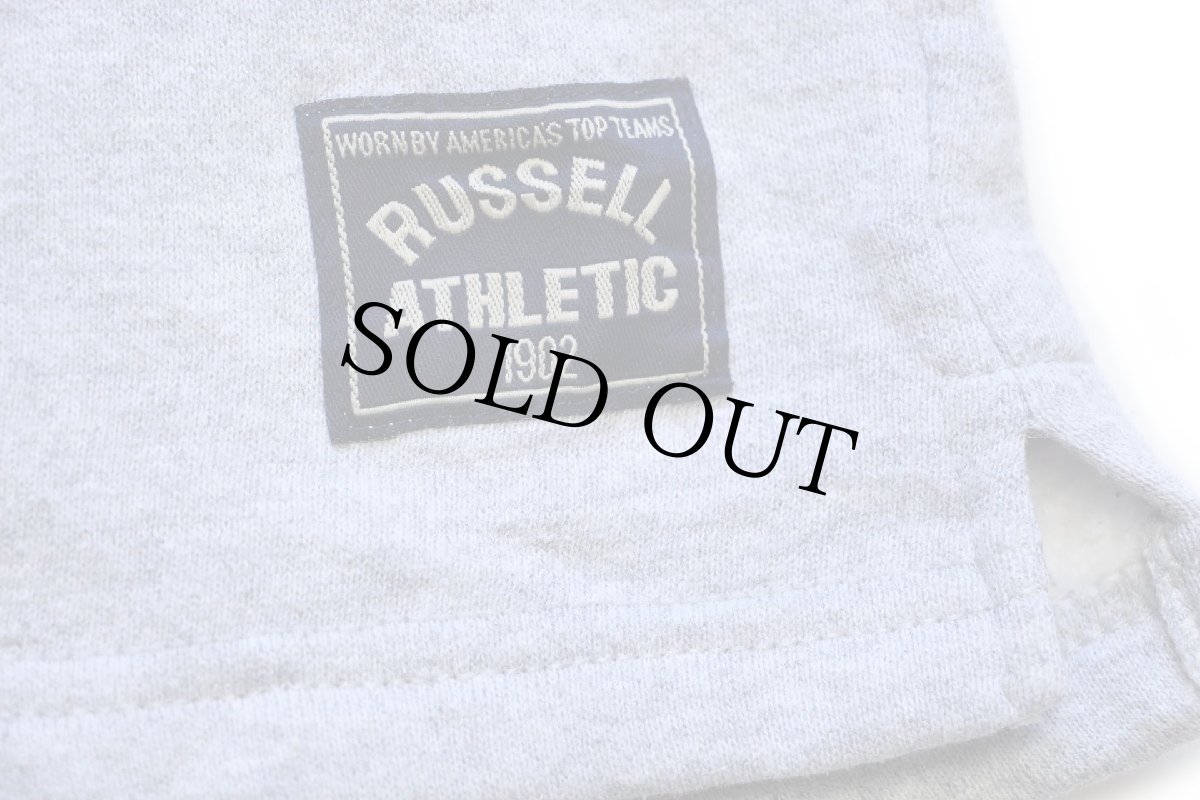 画像5: 90s USA製 RUSSELLラッセル 無地 ヘンリーネック スウェット 杢グレー XL (5)