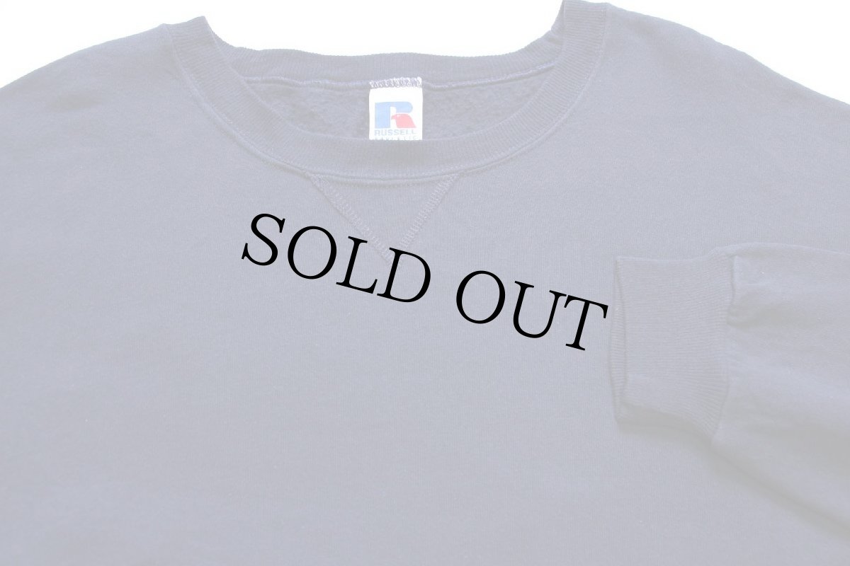 画像3: 90s メキシコ製 RUSSELLラッセル 無地 前V スウェット 紺 XXL★特大 ブランク (3)