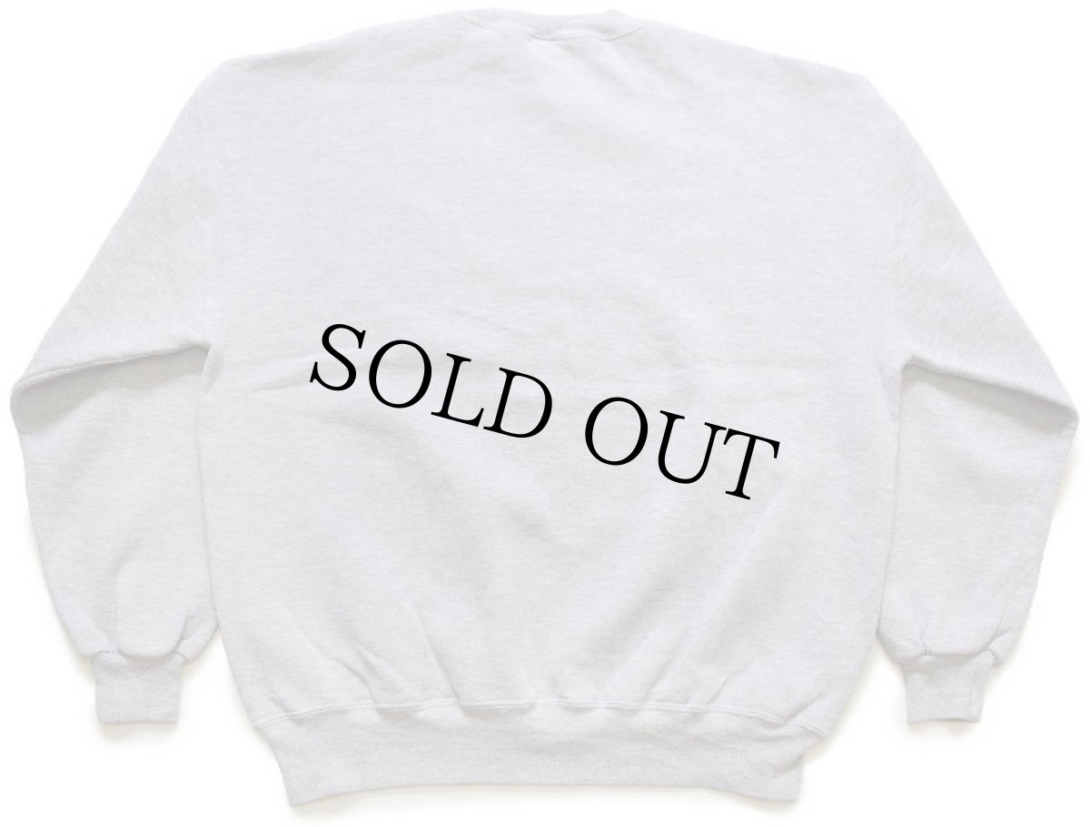 画像2: 90s メキシコ製 RUSSELLラッセル 無地 前V スウェット 杢グレー XL★ブランク (2)