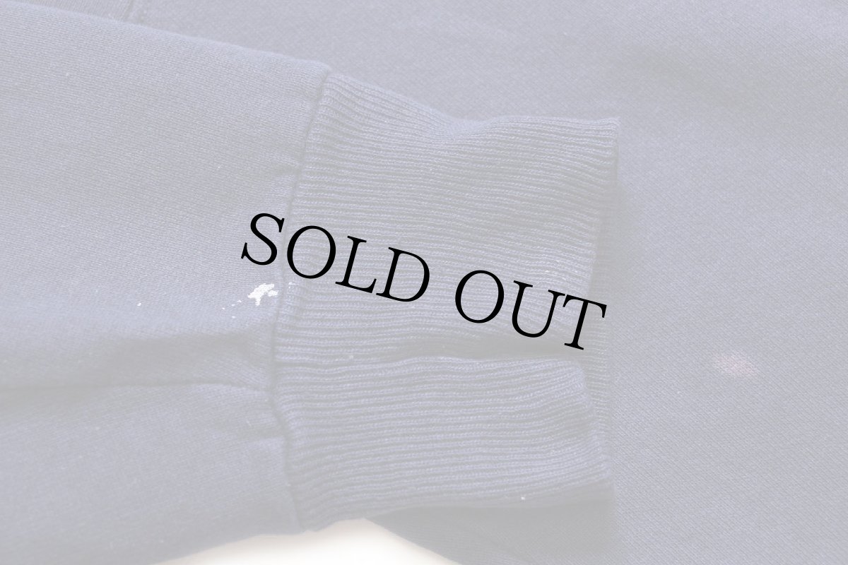 画像6: 90s USA製 RUSSELLラッセル PENN STATE ひび割れプリント 前V スウェット ペンキ飛び 紺 XL (6)