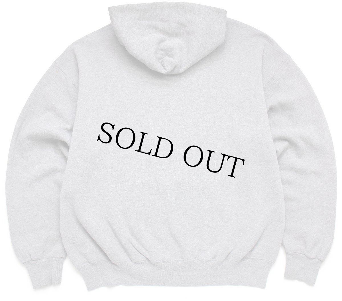 画像2: 90s メキシコ製 RUSSELLラッセル 無地 スウェットパーカー 杢グレー XXL★特大 フーディー ブランク (2)