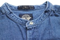 画像4: 90s DOCKERSドッカーズ バンドカラー コットン ダンガリーシャツ L★Levi'sリーバイス (4)