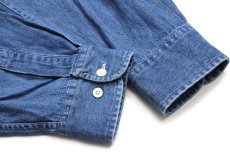 画像6: 90s DOCKERSドッカーズ バンドカラー コットン ダンガリーシャツ L★Levi'sリーバイス (6)