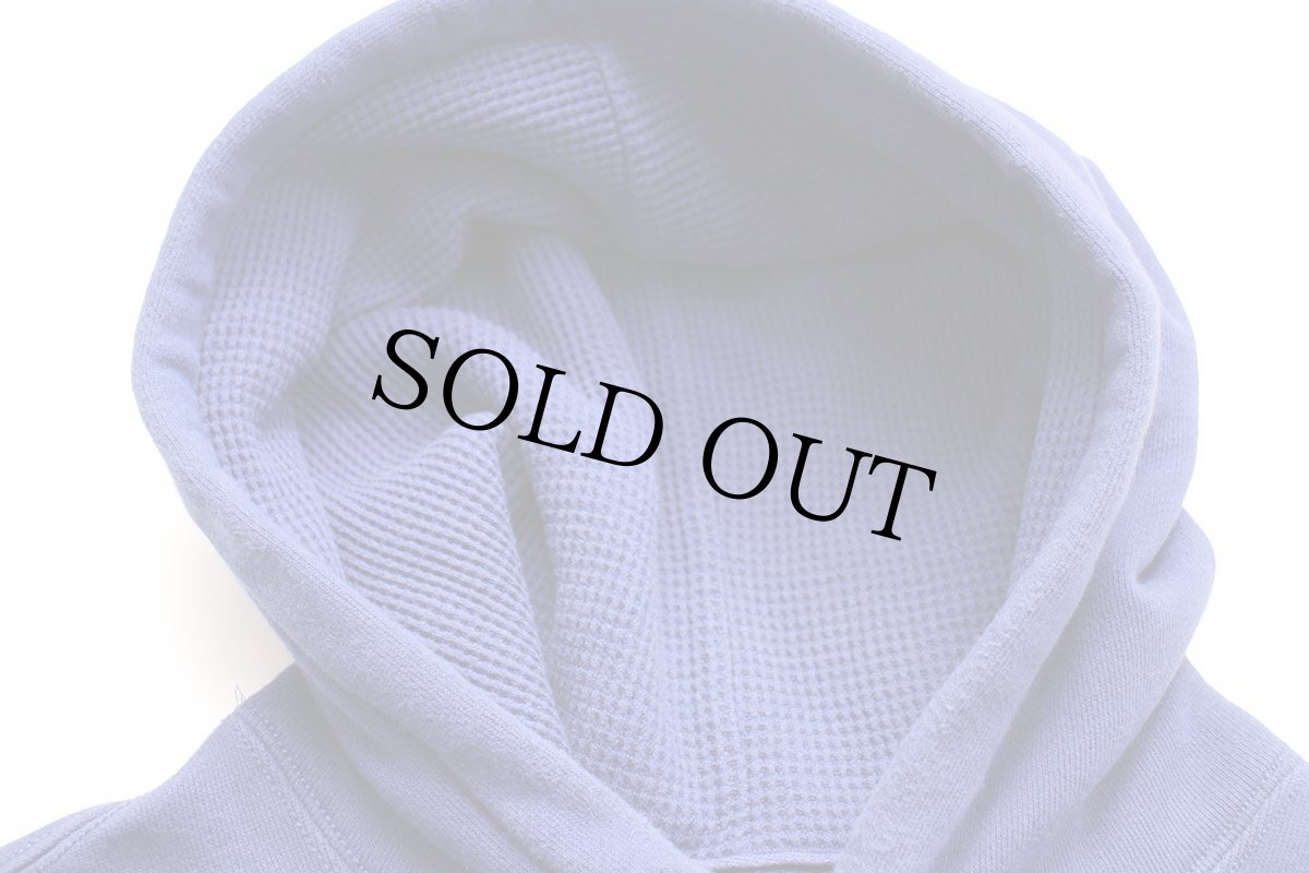 画像5: 00s ポロ ラルフローレン ワンポイント フード裏サーマル 前V スウェットパーカー 青 M (5)