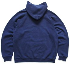 画像2: 80s 20/20 sport 無地 スウェットパーカー 紺 L★フーディー ブランク (2)