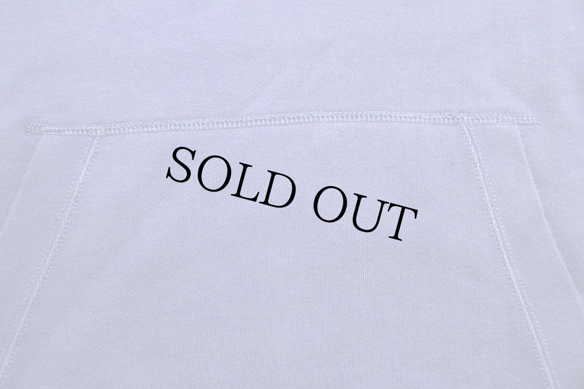 画像7: 00s ポロ ラルフローレン ワンポイント フード裏サーマル 前V スウェットパーカー 青 M (7)