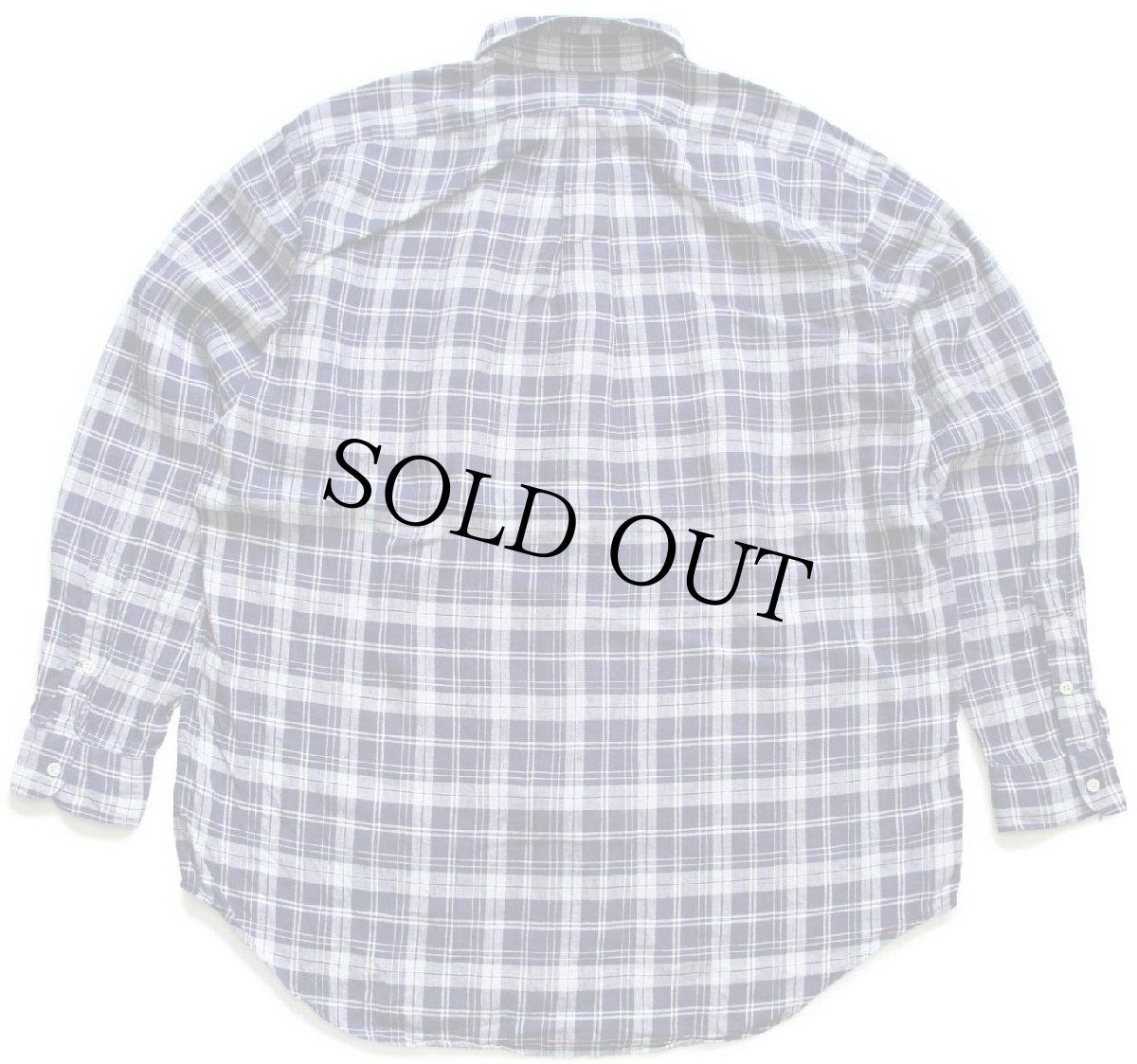 画像2: 00s ラルフローレン BLAKE タータンチェック ポケット付き ボタンダウン リネンシャツ L (2)