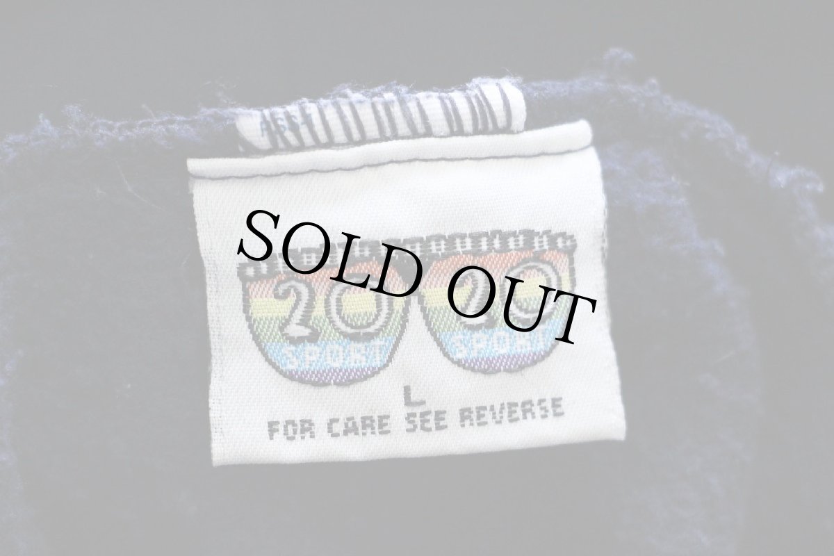 画像4: 80s 20/20 sport 無地 スウェットパーカー 紺 L★フーディー ブランク (4)