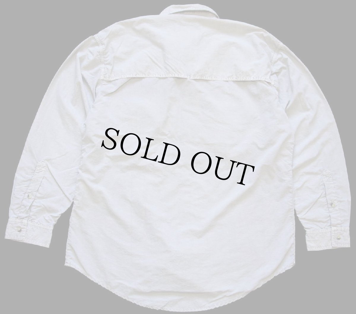 画像2: 90s USA製 GRAMICCIグラミチ ナイロンシャツ グレーベージュ (2)