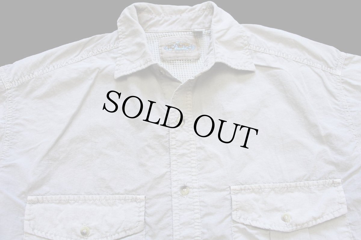 画像3: 90s USA製 GRAMICCIグラミチ ナイロンシャツ グレーベージュ (3)