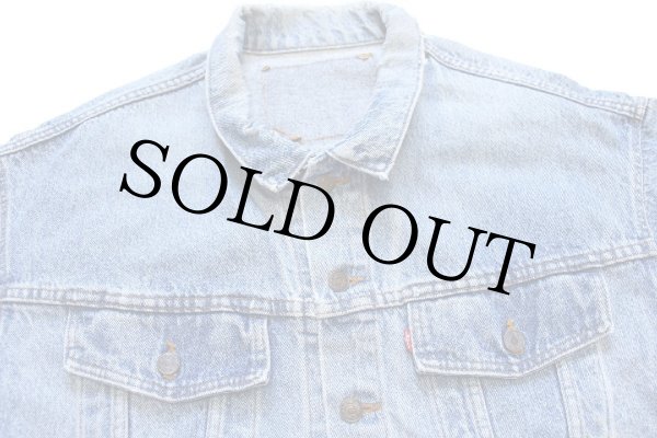 90s USA製 Levi'sリーバイス デカパッチ ダメージ デニムジャケット 4