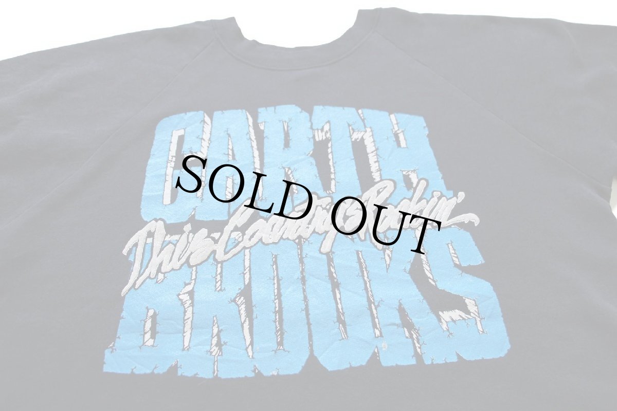 画像3: 80s USA製 GARTH BROOKS This Country's Rockin 両面プリント スウェット 黒 XL (3)