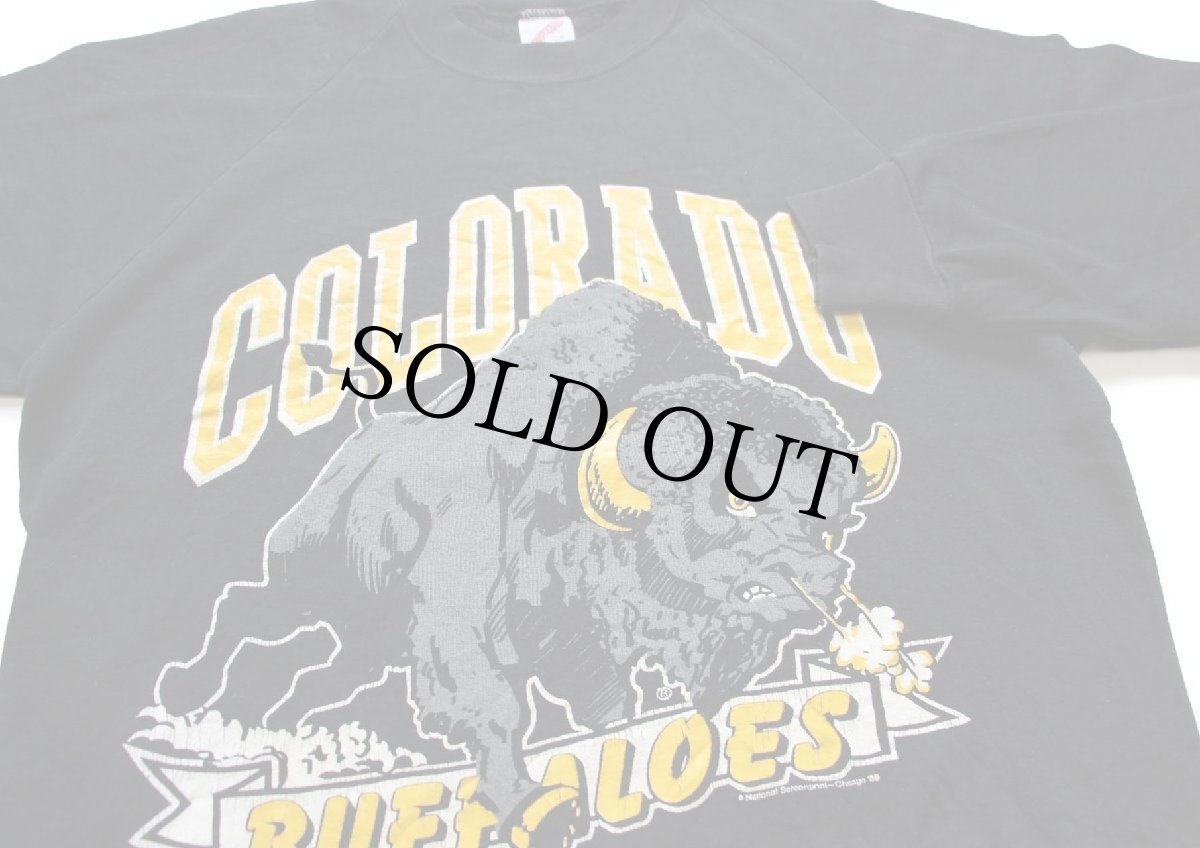 画像3: 80s USA製 COLORADO BUFFALOES スウェット 黒 L★RUSSELLラッセル (3)