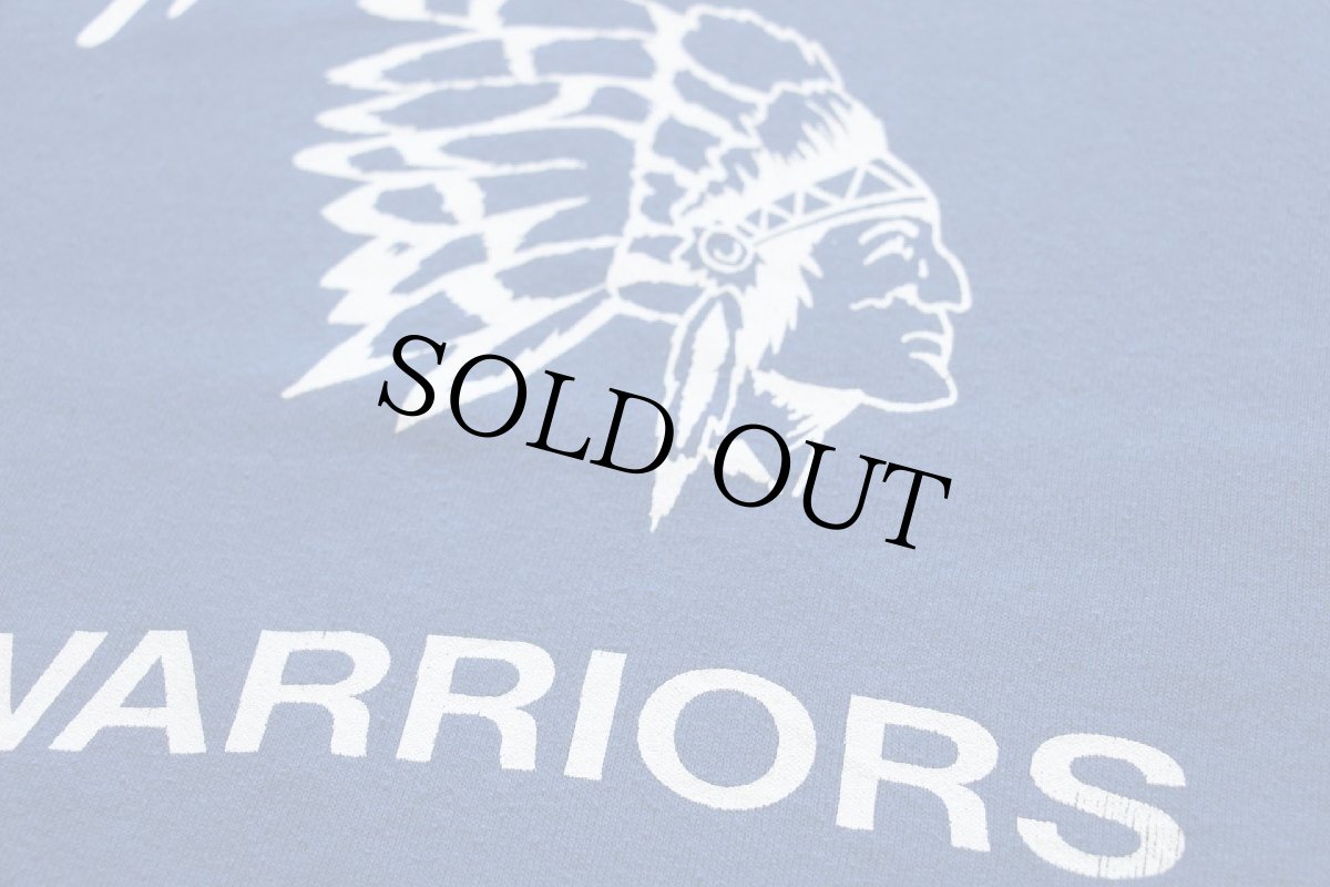 画像4: 80s USA製 Whitesboro WARRIORS インディアンヘッド スウェット 青 M (4)