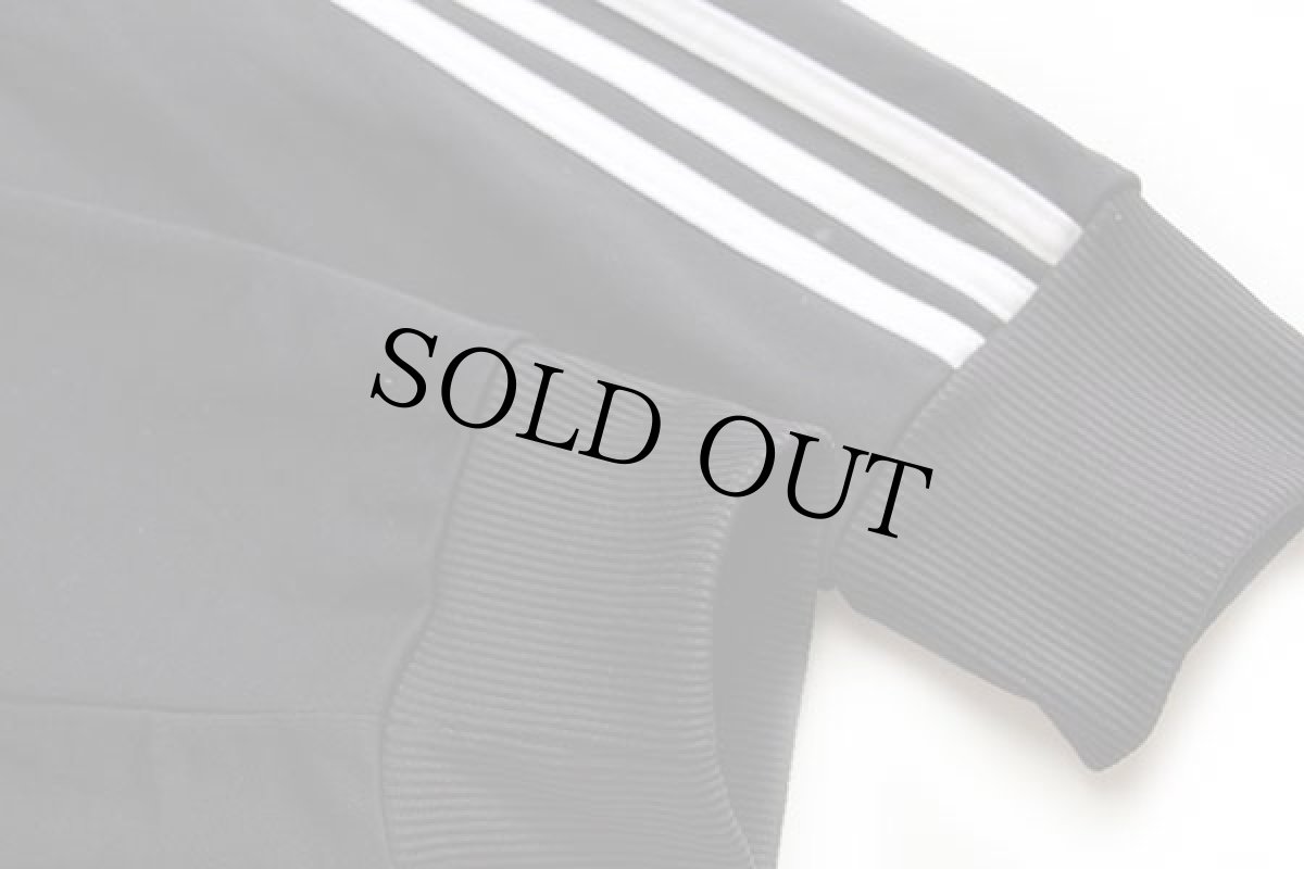 画像5: adidasアディダス トレフォイル ロゴ刺繍 ハイネック トラックジャケット 黒×白 M★ジャージ (5)