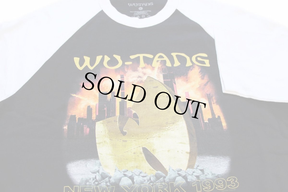 画像3: WU-TANG NEW YORK 1993 ツートン 七分袖 コットン ラグランTシャツ 黒×白 XL (3)