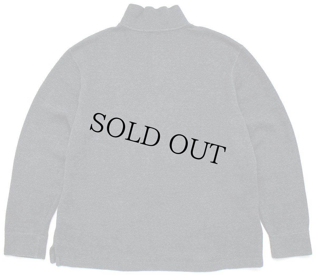 画像2: ポロ ラルフローレン ワンポイント ハイネック ハーフジップ コットン ニット スウェット チャコールグレー L (2)