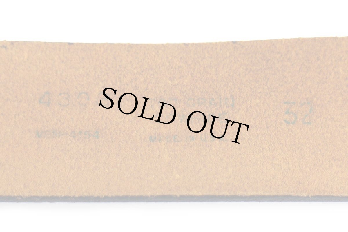 画像4: 80s USA製 UNKNOWN カービング トップグレイン カウハイド レザーベルト 茶 32 (4)