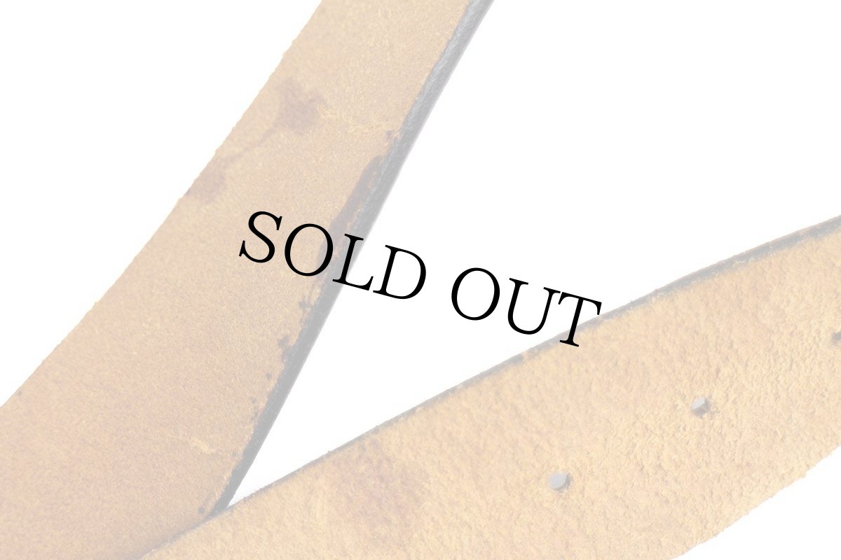 画像6: 80s USA製 UNKNOWN カービング トップグレイン カウハイド レザーベルト 茶 32 (6)